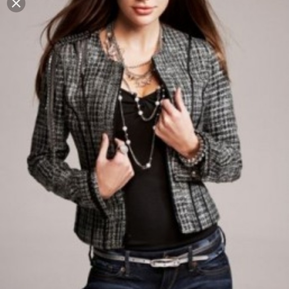 Express Jackets & Blazers - WEEKEND ⚡!EXPRESS PEPPERED TWEED BLAZER SZ S